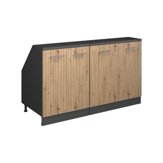 Vicco Conjunto De Armarios Para Techo Inclinado Rion, Roble Artesanal, 140 Cm Lote De 2 Carcasas De Armario 60 Cm De Profundidad, Vicco