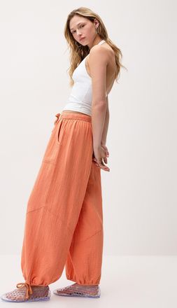 Twik Womens Loose organic cotton gauze jogger