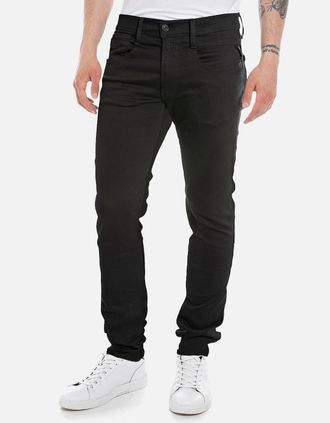 Replay Mens Replay Hyperflex Anbass Slim Tapered Jeans - Black - Size: 30/32/32