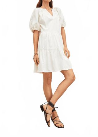 Velvet Velvet Chrissy V-Neck Dress In Off White