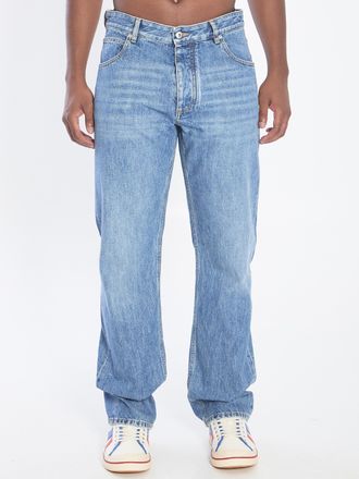 Bottega Veneta Rechtaf-pijpen Jeans in Vintage Indigo