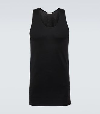 Christophe Lemaire Tank top in jersey di cotone a coste