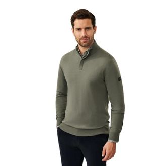 Cavallaro Truien & Vesten, Heren, Groen, 2Xl, Wol, Saronno Half Zip Pullover