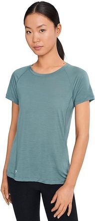Smartwool Active Ultralite Short Sleeve Womens Clothing Dusty Teal : MD, Wool/Tencel