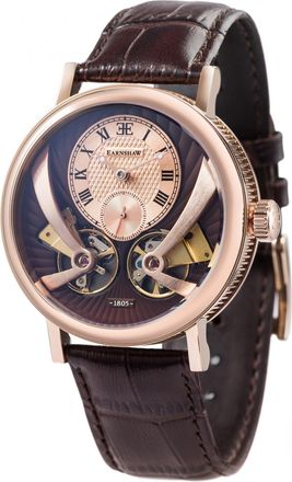 Earnshaw Beaufort Anatolia Mens Mechanical Automatic Mahogany Brown Watch ES-8059-03 - One Size