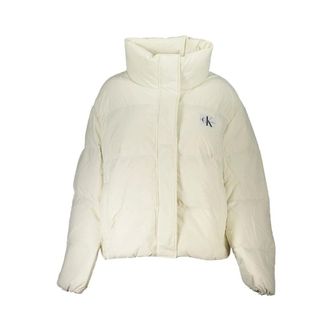Calvin Klein Eco-friendly White Jacket with Long Sleeves