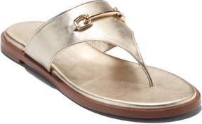 Cole Haan Flynn Thong Sandal in Soft Gold Metallic Leather at Nordstrom Rack, Size 6.5