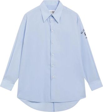 Maison Margiela Lange Mouwen Shirt - Dames - Overhemden - Blauw - XS - Overhemden