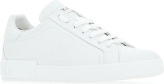 Dolce & Gabbana Leather Low-Top Sneaker - White
