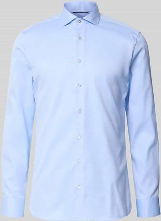 Eterna Slim Fit Businesshemd aus Twill in Bleu, Größe 38