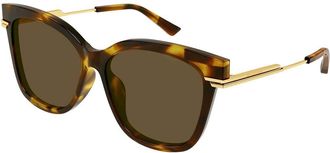 Bottega Veneta BV1296SA 002 Womens Sunglasses Tortoiseshell Size 57