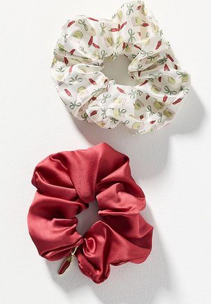 Frasier Sterling Charmed Scrunchies, Set of 2