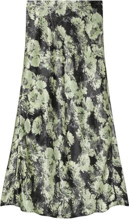 Tory Burch Geplooide Rok - Dames - Midirokken - Groen - S - Polyester - Rokken
