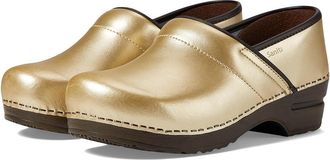 Sanita Professional Pu Womens Clog Shoes Gold : EU 42 (US Womens 10.5-11) Medium, Leather