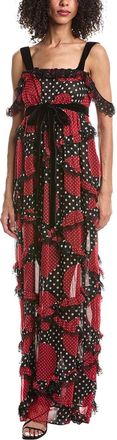 Valentino Printed Silk Gown