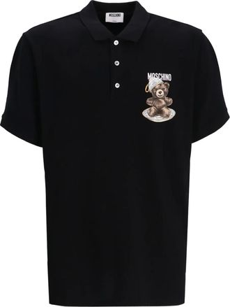 Moschino Poloshirt met Teddy-print - Blauw