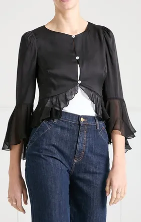 Temperley London Leilani Jacket in Black at Nordstrom, Size 12