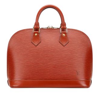 Louis Vuitton Alma Handtas Leer Gestructureerd