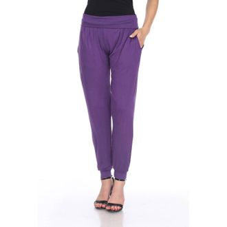 White Mark Womens Harem Pants In Purple