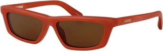 Jacquemus Jac 136 C4 SUN Zonnebrillen - unisex - Zonnebrillen - Rood - 55 MM - Accessoires
