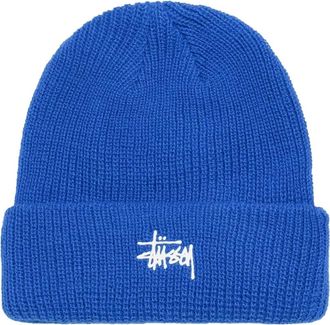 Stüssy Berretto con logo ricamato - Blu