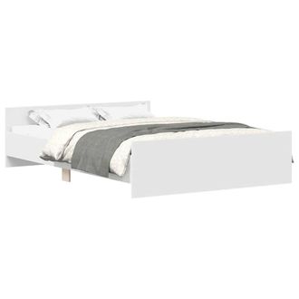 Berkfield Home Bed Frame with Headboard & Footboard White 140x190 cm
