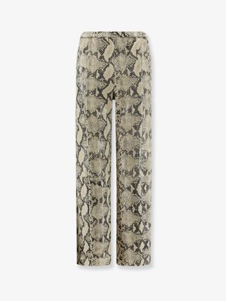 Alysi Pantaloni in pelle con stampa pitonata - ALYSI - gender_Woman
