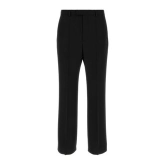 Valentino Garavani Straight Trousers, male, Black, Size: L Wool Trousers