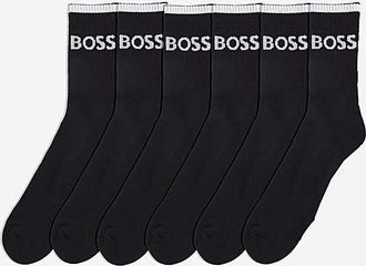HUGO BOSS 6 Pack Black Sports Socks