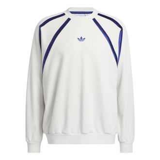 adidas Originals Crewneck Asia Sizing White Purple IR6385