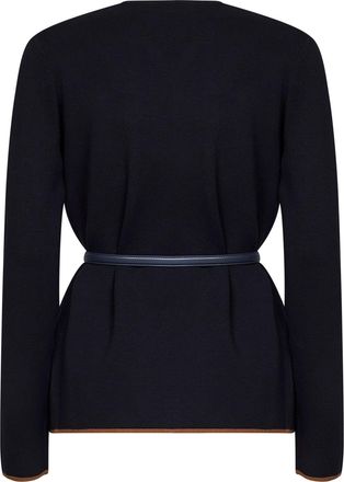 Max Mara Womens Knit Cardigan Mstdente Blue Viscose Cardigans Sweater