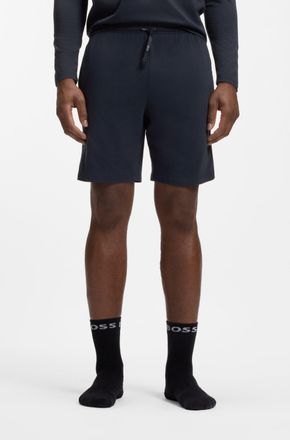HUGO BOSS Sweatshorts BOSS Mix&Match Short CW, Damen, Gr. XXL (56), N-Gr, blau (dunkelblau 403), Sweatware, Obermaterial: 95% Baumwolle, 5% Elasthan, unifarben,