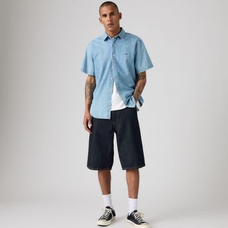 Levi's 470 Baggy Shorts - Mens - 29 - Dark Wash / Rinse Ruler