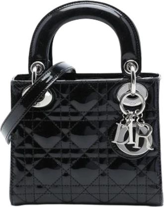 Dior Pre-owned Lady Dior - Dames - Vintage Mini Tas - Zwart - ONE Size - Leer - Vintage