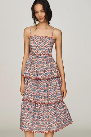 English Factory Scalloped Midi Dress