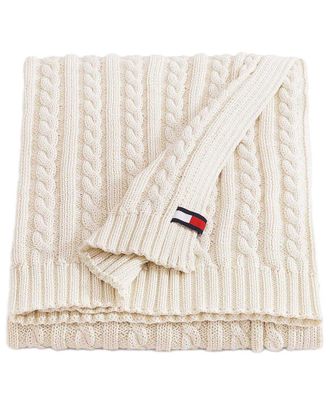 Tommy Hilfiger Cable Knit Solid Throw