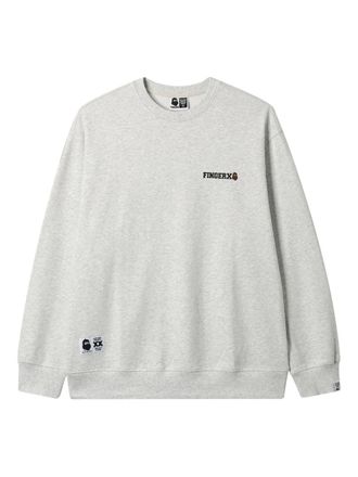 Fingercroxx logo-embroidered sweatshirt - men - Cotton - M - Grey