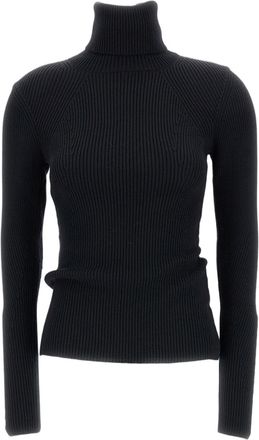 Junya Watanabe Stretch Wool High-Neck Sweater With Unique Back Slit