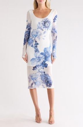 Alice & Olivia Delora Scoop Neck Midi Dress in Affection at Nordstrom Rack, Size 6