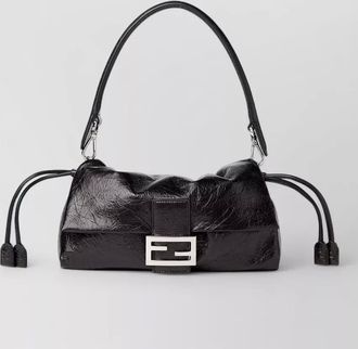 Fendi baguette medium leather clutch bag