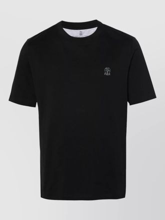 Brunello Cucinelli cotton logo print crew neck t-shirt