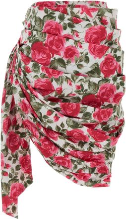 Chlo&eacute; Floral Poplin Skirt - Pink