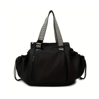 Generic Large Capacity Travel Backpack Storage Bag Outdoor Camping Shopping Crossbody(A-Black bag)