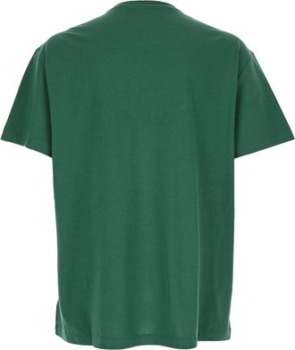 Polo Ralph Lauren Mens Green Cotton Crewneck T-Shirt With Logo T-Shirts And Polos