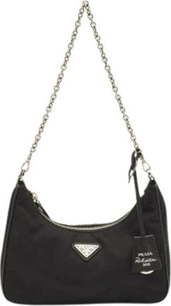 Prada Pre-owned Nylon Mini Bag - Dames - Vintage Mini Tas - Zwart - ONE Size - Nylon - Vintage