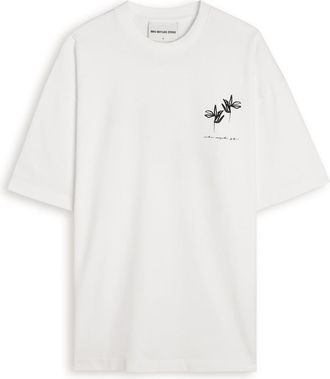 Mki Miyuki Zoku Ink Flower Cotton T-shirt - White - Xxl