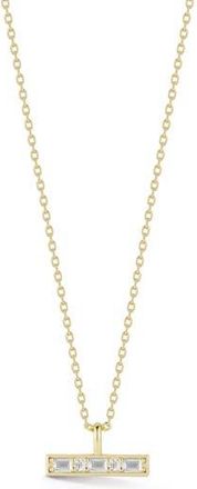 Glaze Jewelry Cubic Zirconia Bar Pendant Necklace in Gold at Nordstrom Rack