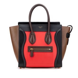 Celine Pre-owned Celine Micro Tricolor Leather Luggage Tote Ladies F-MM-1135
