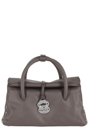 Zanellato Brown Dotta Saeta Small Tubular Handle Leather Tote Bag