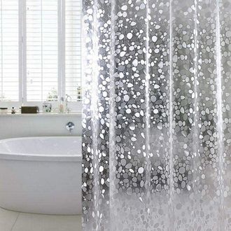 OEM Cortina De Ducha, Resistente Al Moho Y Al Agua, Apta Para Ba&ntilde;eras, 100% Material Eva, 180 X 200 Cm, Incluye 12 Anillas Para Cortina De Ducha